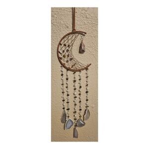 Leather Wrapped Agate Crystal Dream Catcher